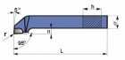 Nóż tokarski boczny wygięty ISO3L (wielkość 32x20)