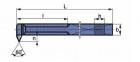 Nóż tokarski do gwintu wewnętrznego NNGd (wielkość 16x16)