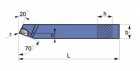 Nóż tokarski prosty ISO1R (wielkość 16x16)